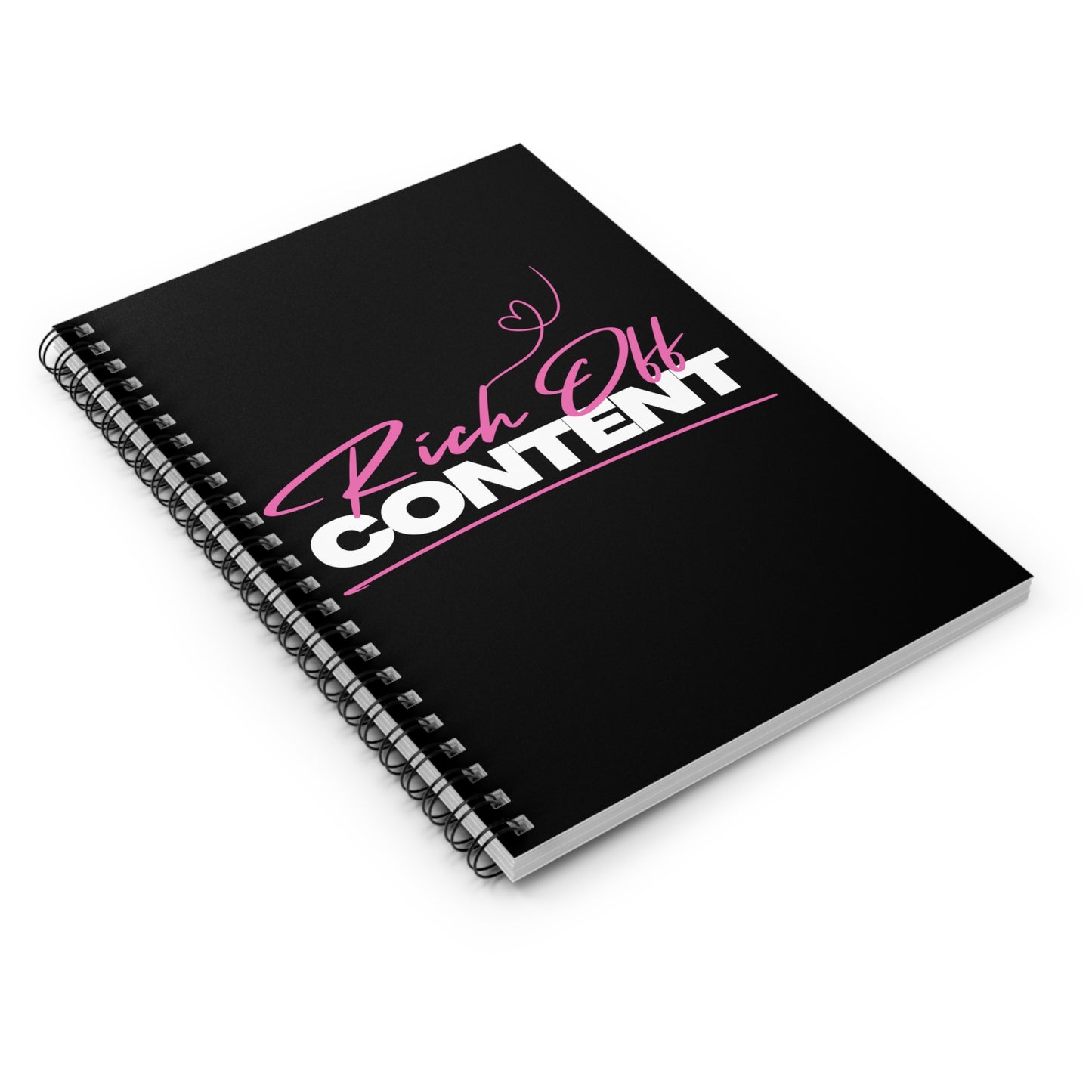 Rich Off Content Spiral Notebook - Perfect for Creatives and Entrepreneurs