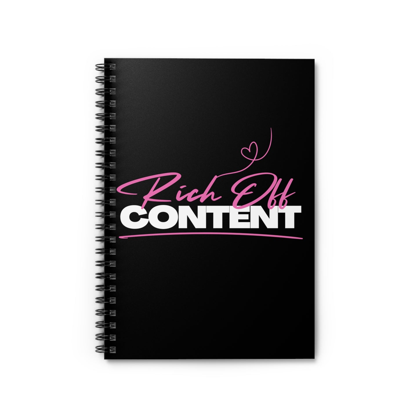 Rich Off Content Spiral Notebook - Perfect for Creatives and Entrepreneurs