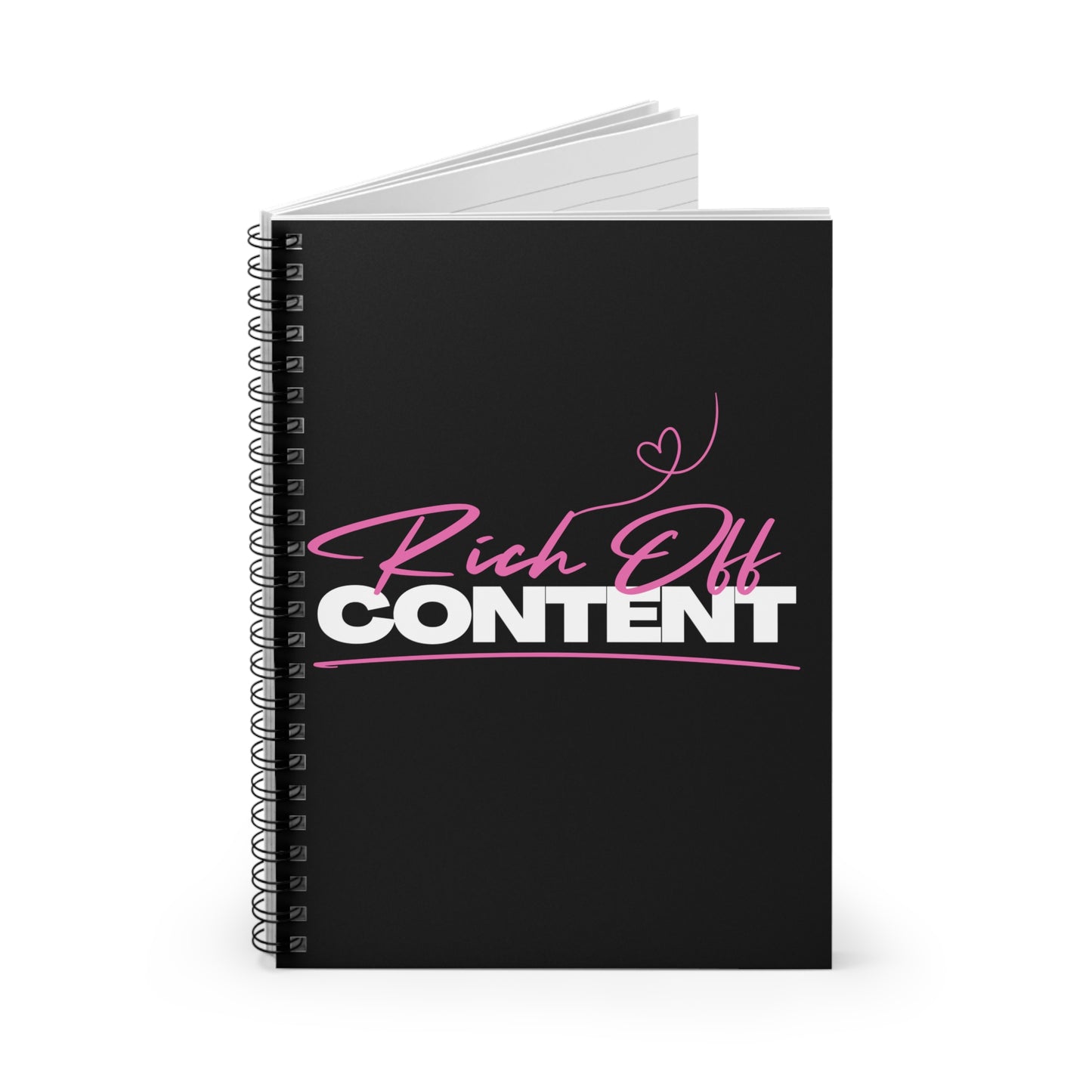 Rich Off Content Spiral Notebook - Perfect for Creatives and Entrepreneurs