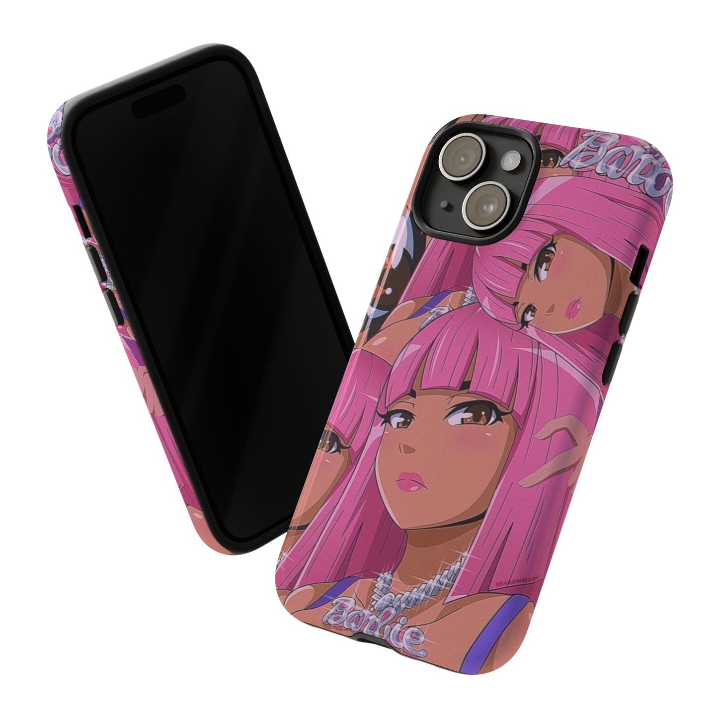 Trendy Tough Phone Case with Barbie Design - Stylish Protection for Fashion Lovers