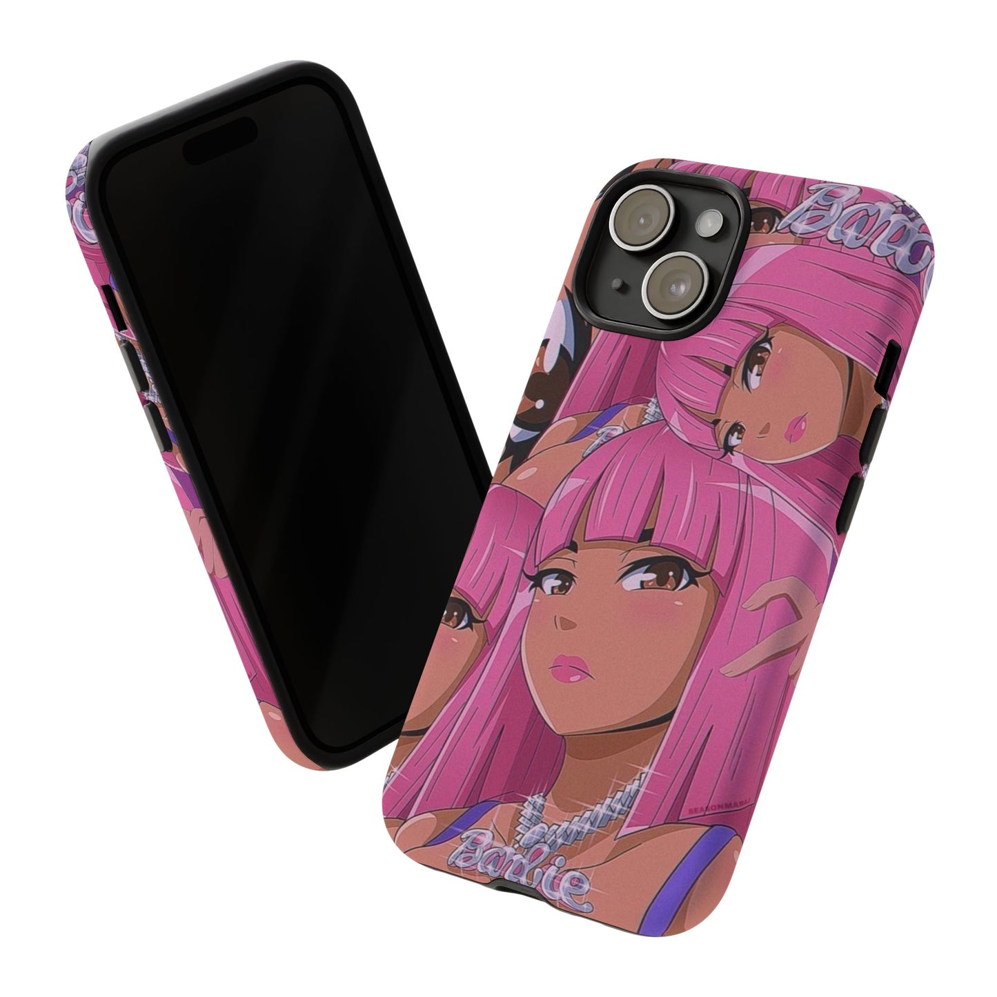 Trendy Tough Phone Case with Barbie Design - Stylish Protection for Fashion Lovers